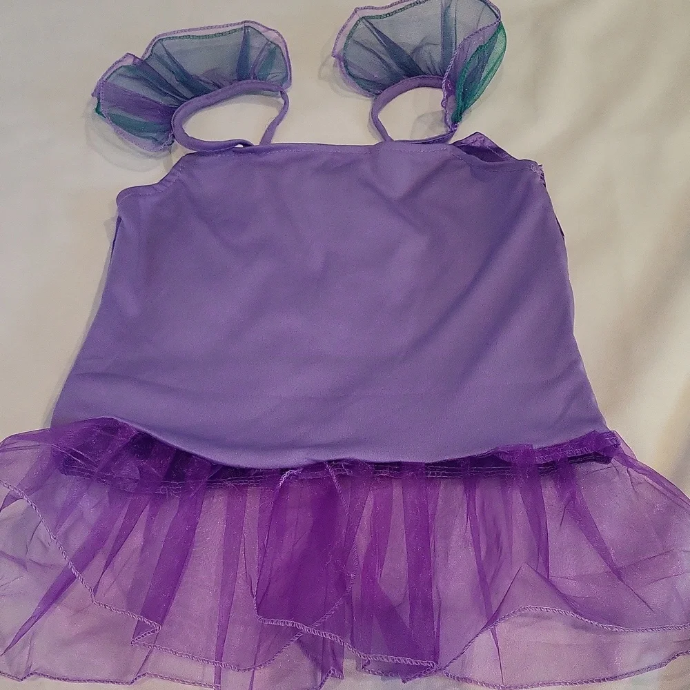 Mermaid Halloween Costume Dress Up Girls M 4-6yrs Purple Teal
